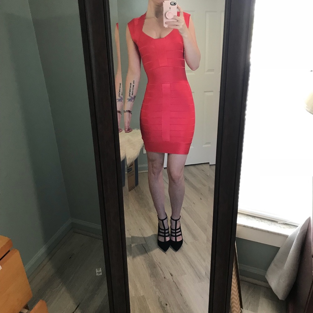 Strawberry French connection bandage dress